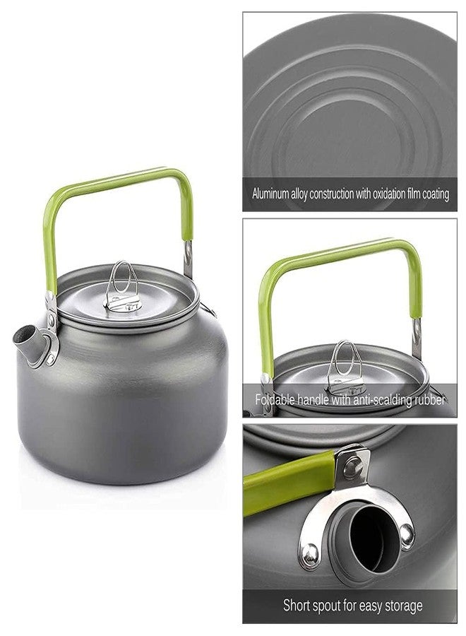 DPCR 9 Pcs Camping Cooking Set with Kettle 1.2 l, Camping Accessories for Outdoor, Camping Utensils with Carry Bag, Camping Bowl Pot Pan Set and Kettle, Portable Set (2-3 Person) - Image 4